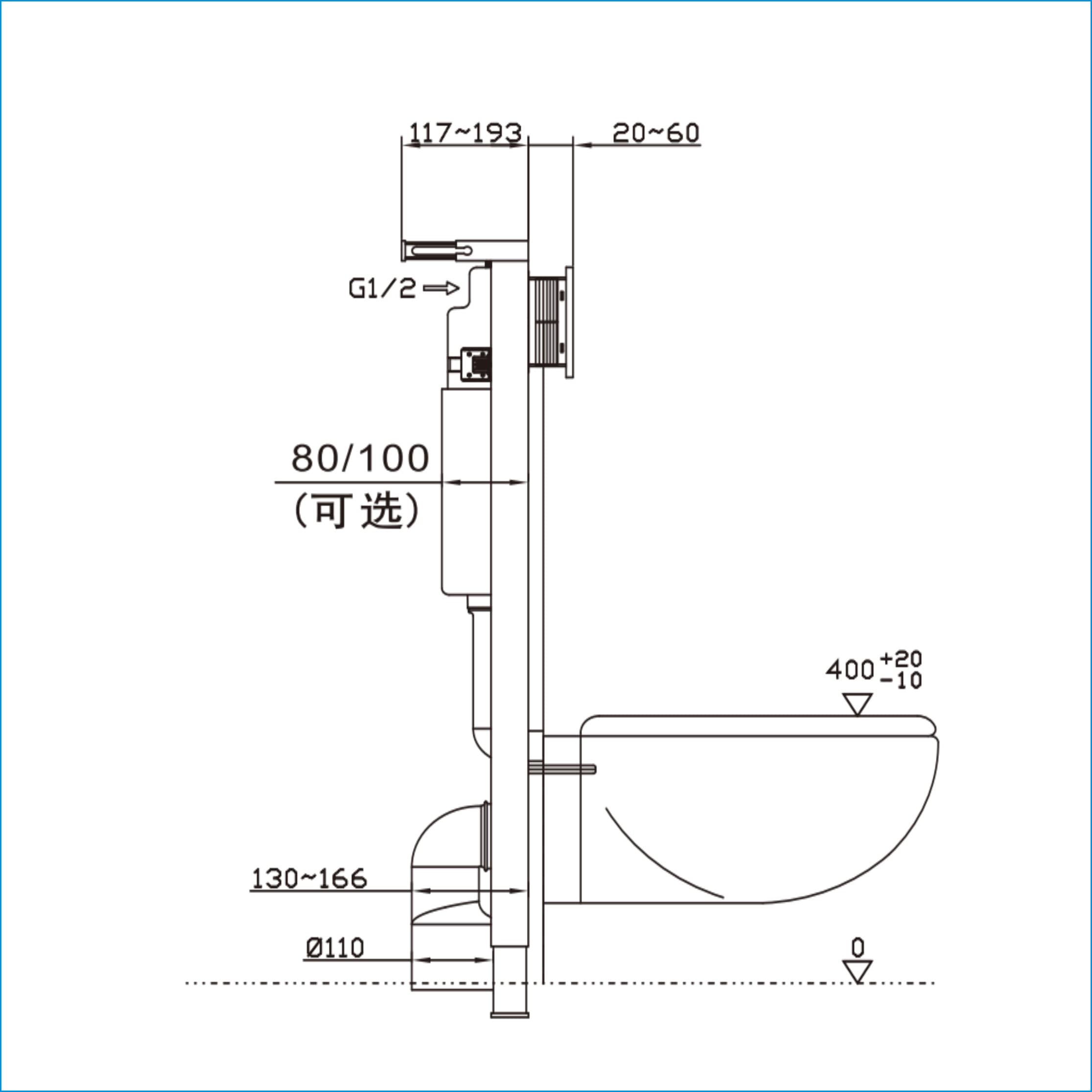 Cistern thickness can be customized