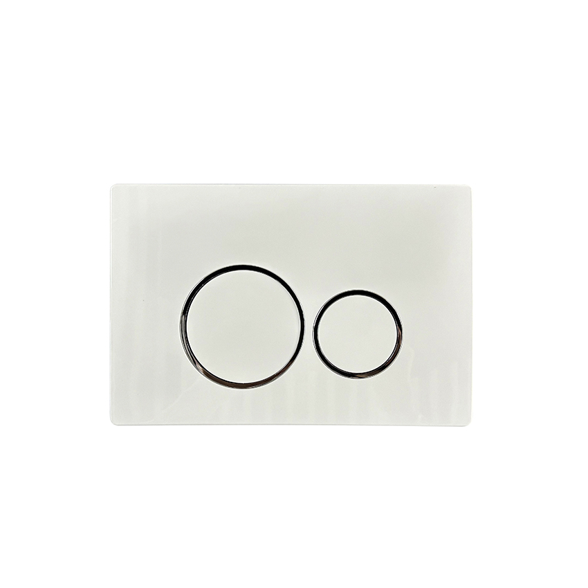Square push button for toilet cistern