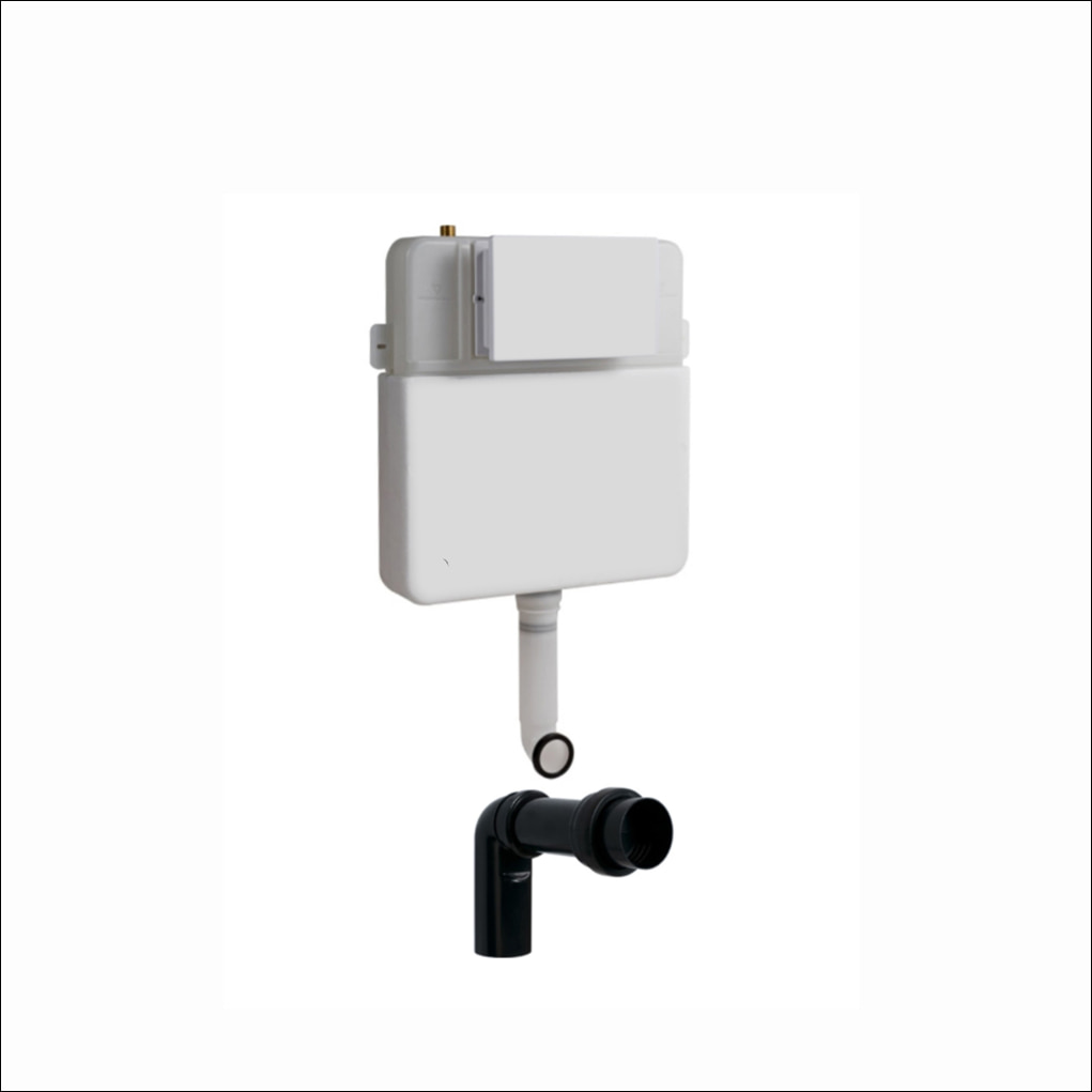 Floor-mounted ultra-slim concealed dual-flush toilet cistern